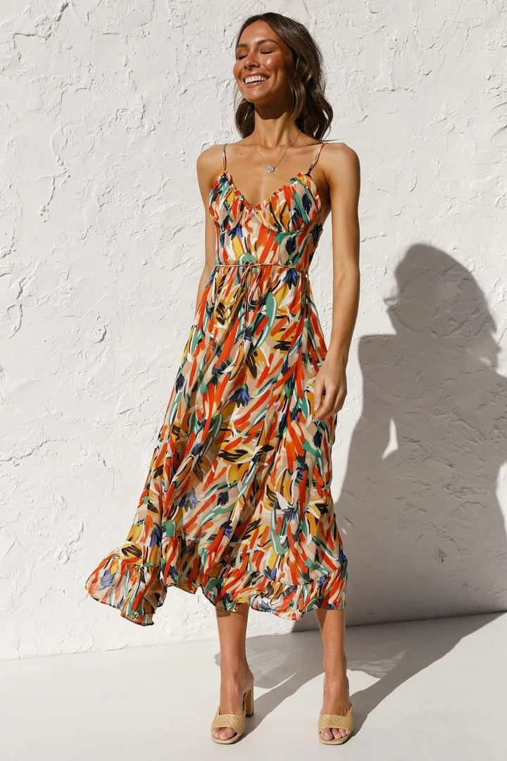 SELENE™ | Boho Beach Dress with Straps