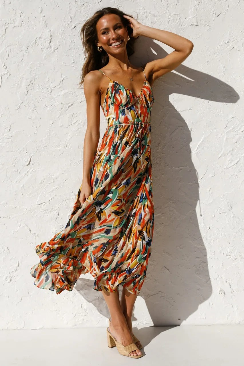 SELENE™ | Boho Beach Dress with Straps