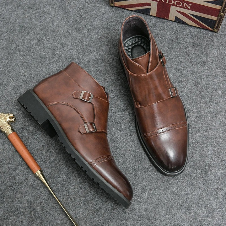 DANNY™ | Leather Boots with Double Monk Strap