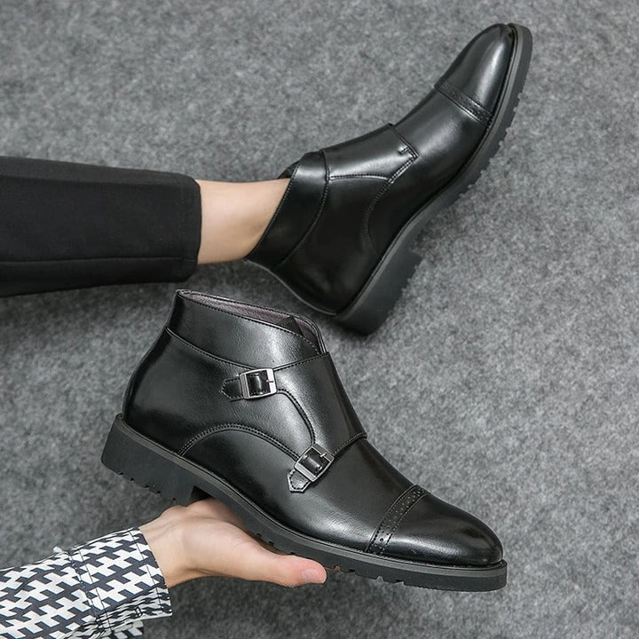 DANNY™ | Leather Boots with Double Monk Strap