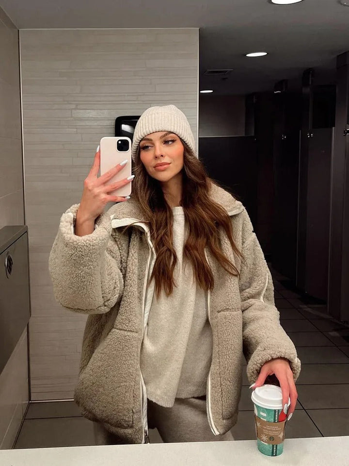 ELLYNA™ | Cozy Zip-Up Sherpa Jacket