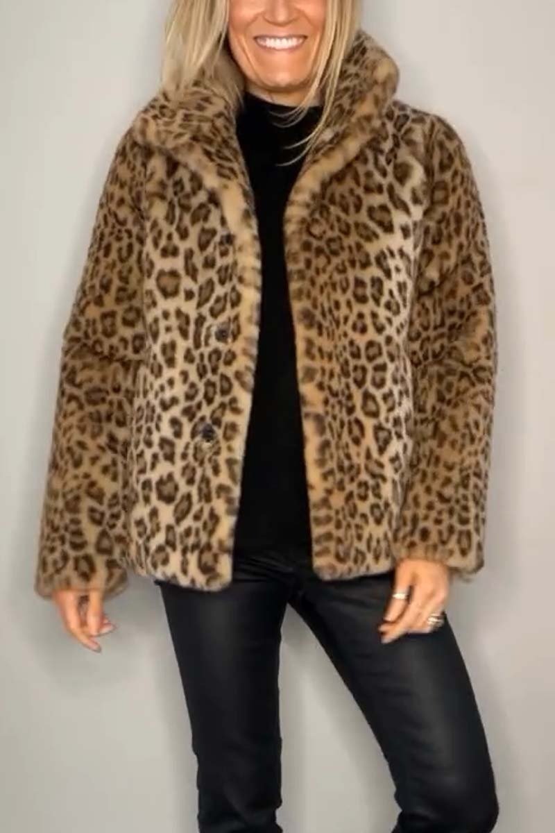 SAGE™ | Leopard Faux Fur Coat