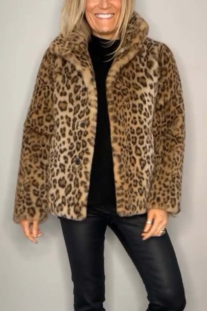 SAGE™ | Leopard Faux Fur Coat