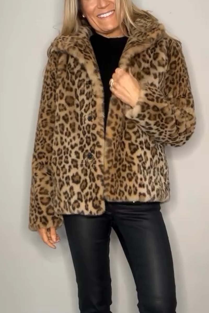SAGE™ | Leopard Faux Fur Coat