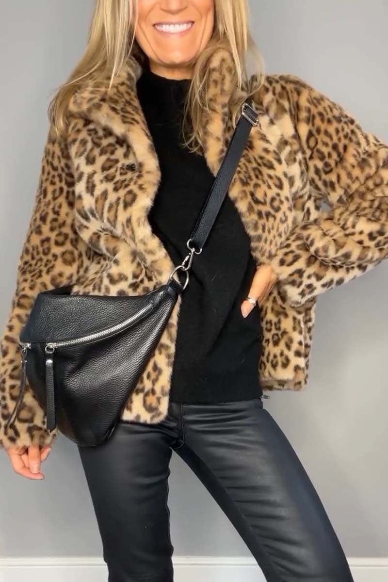 SAGE™ | Leopard Faux Fur Coat