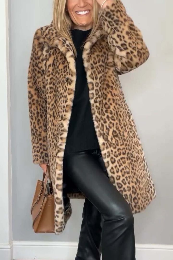 SAGE™ | Leopard Faux Fur Coat