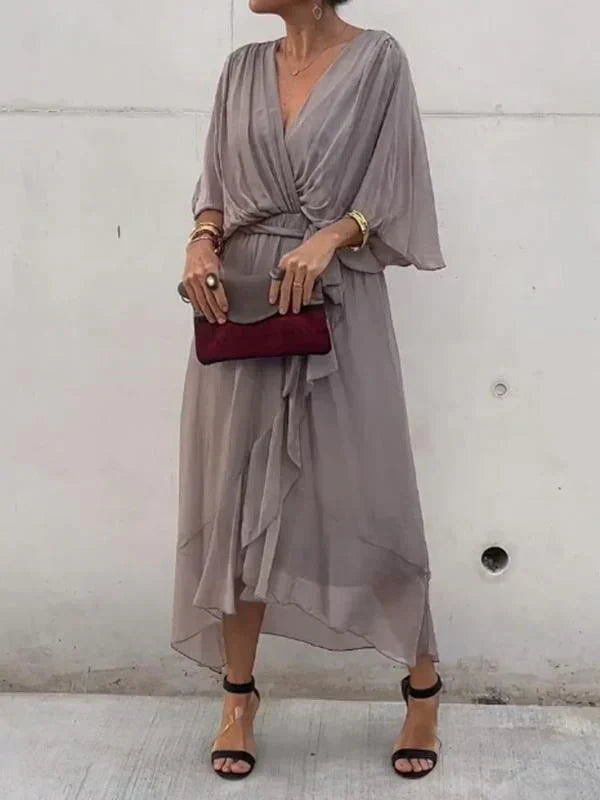 MONIKA™ | Silk V-Neck Dress