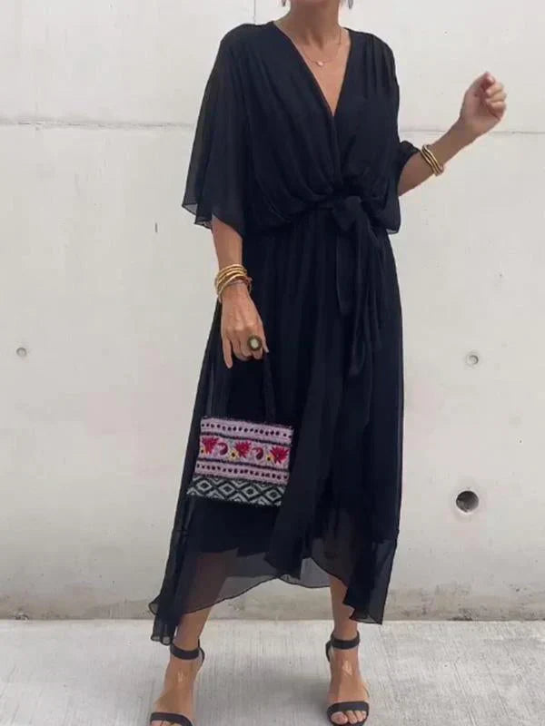 MONIKA™ | Silk V-Neck Dress