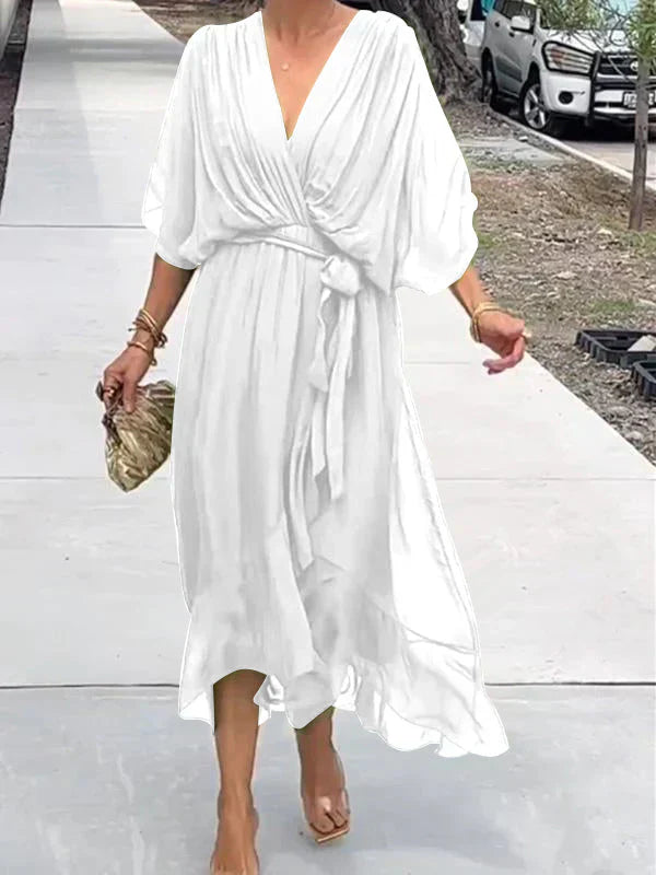 MONIKA™ | Silk V-Neck Dress
