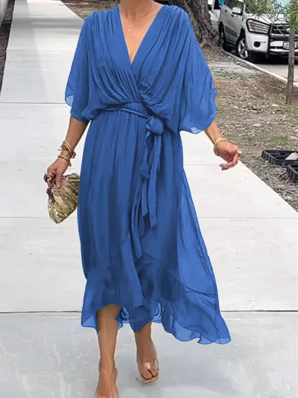 MONIKA™ | Silk V-Neck Dress