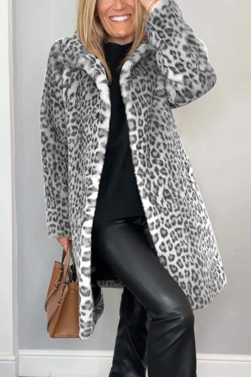 SAGE™ | Leopard Faux Fur Coat