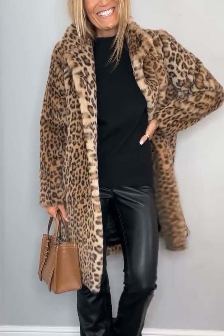 SAGE™ | Leopard Faux Fur Coat