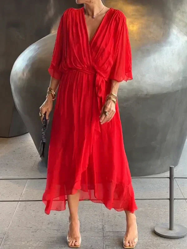 MONIKA™ | Silk V-Neck Dress