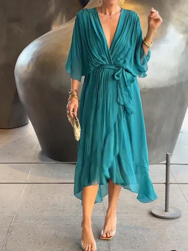 MONIKA™ | Silk V-Neck Dress