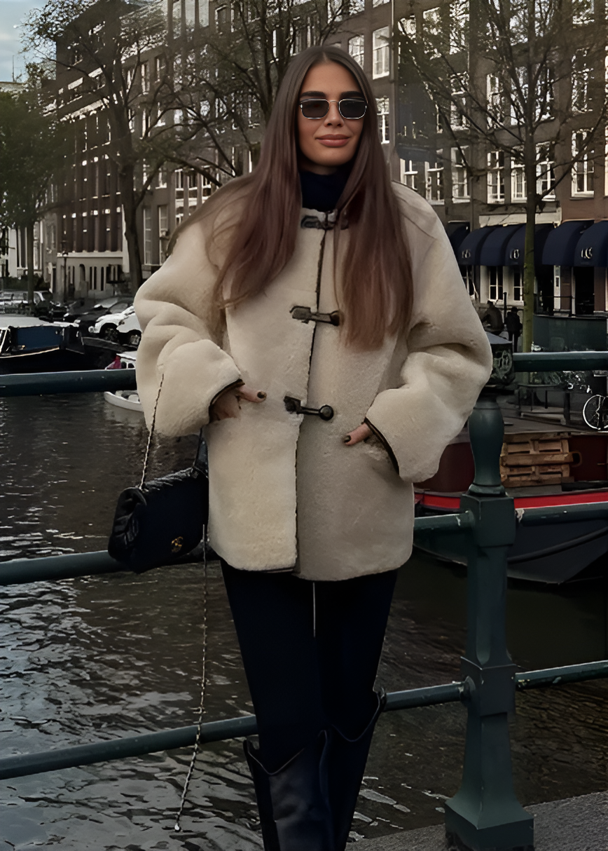 CLEMENCE™ | Vintage Lamb Wool Coat