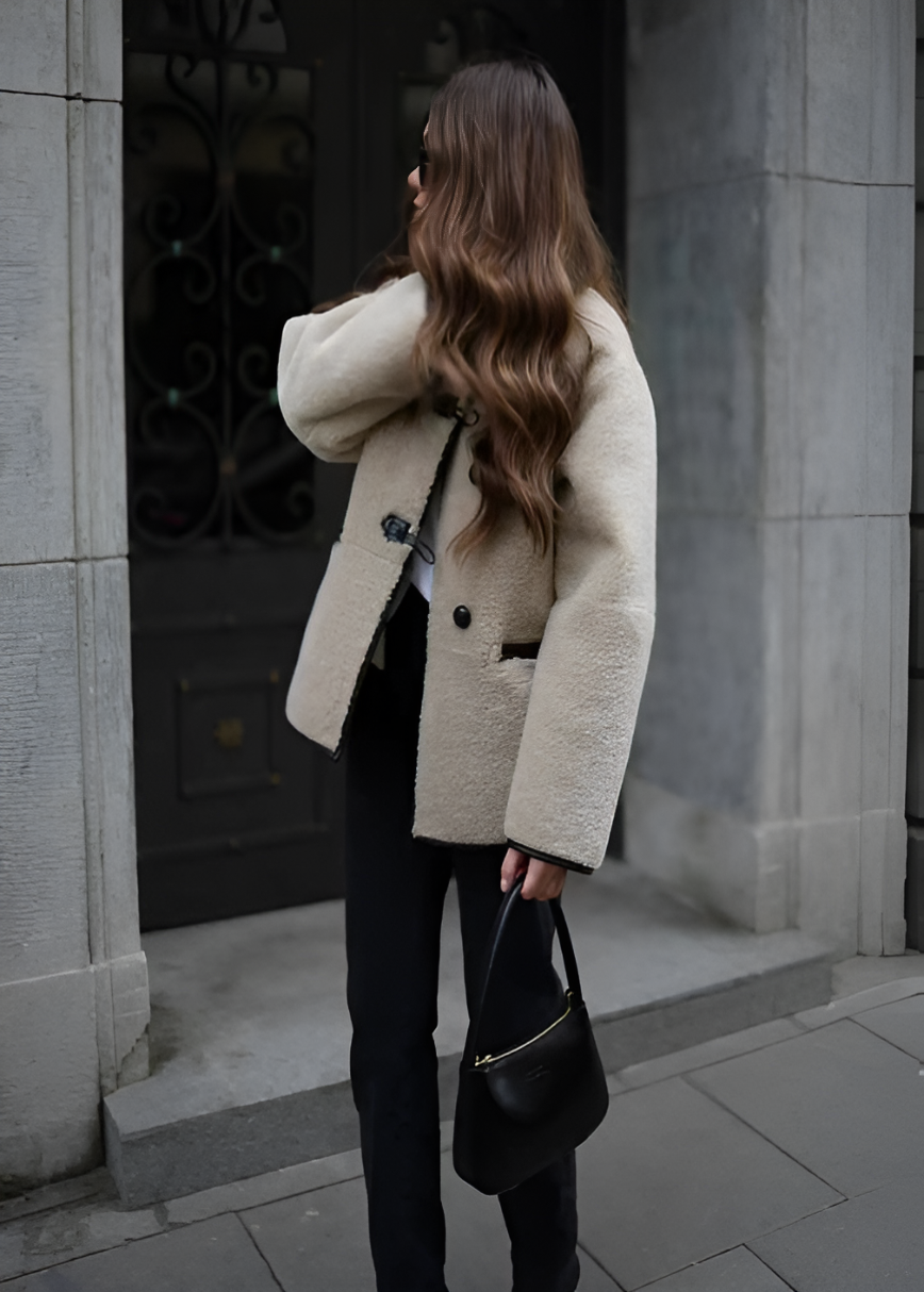 CLEMENCE™ | Vintage Lamb Wool Coat