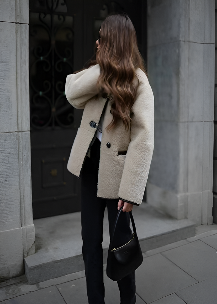 CLEMENCE™ | Vintage Lamb Wool Coat