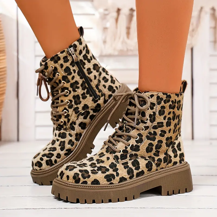 EDITH™ | Panther Print Boots