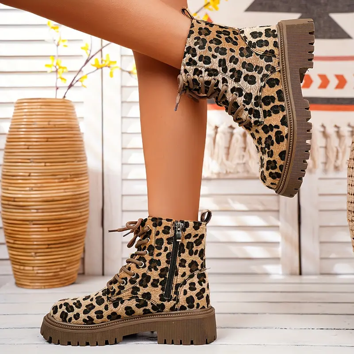 EDITH™ | Panther Print Boots