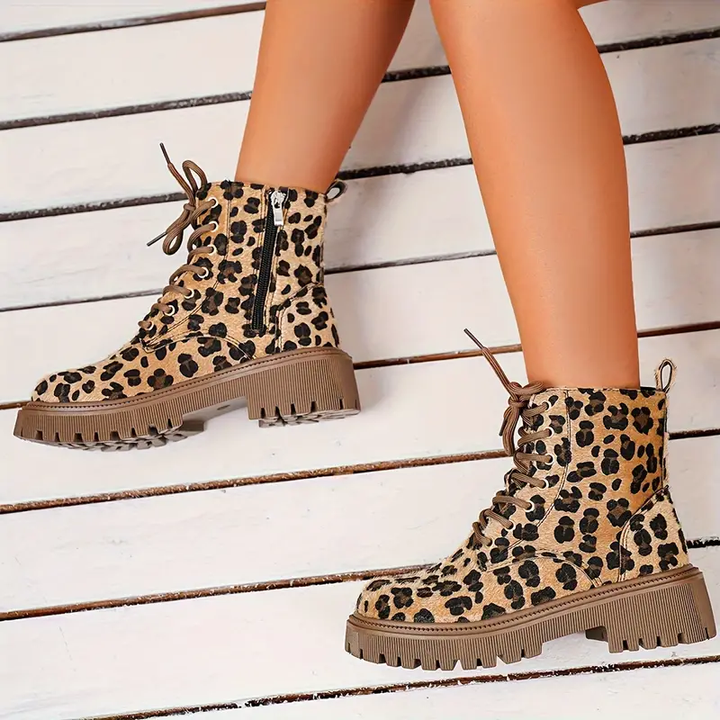 EDITH™ | Panther Print Boots