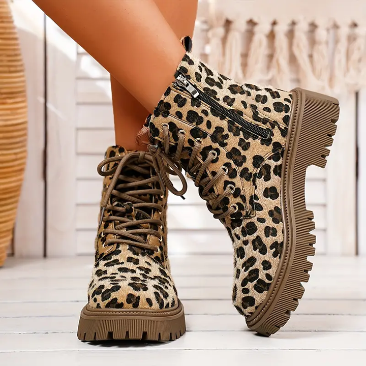 EDITH™ | Panther Print Boots