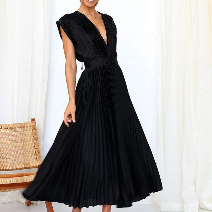SIENNA™ | Elegant Party Dress with Plunging V-Neckline