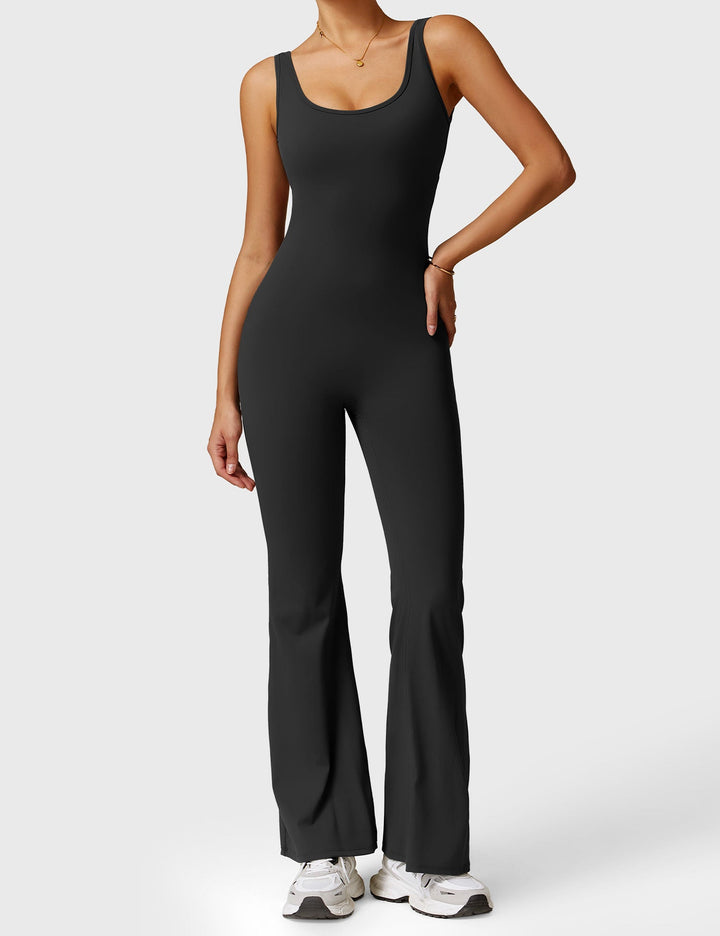 LULA™ | V-Waist Flared Jumpsuit with Pockets