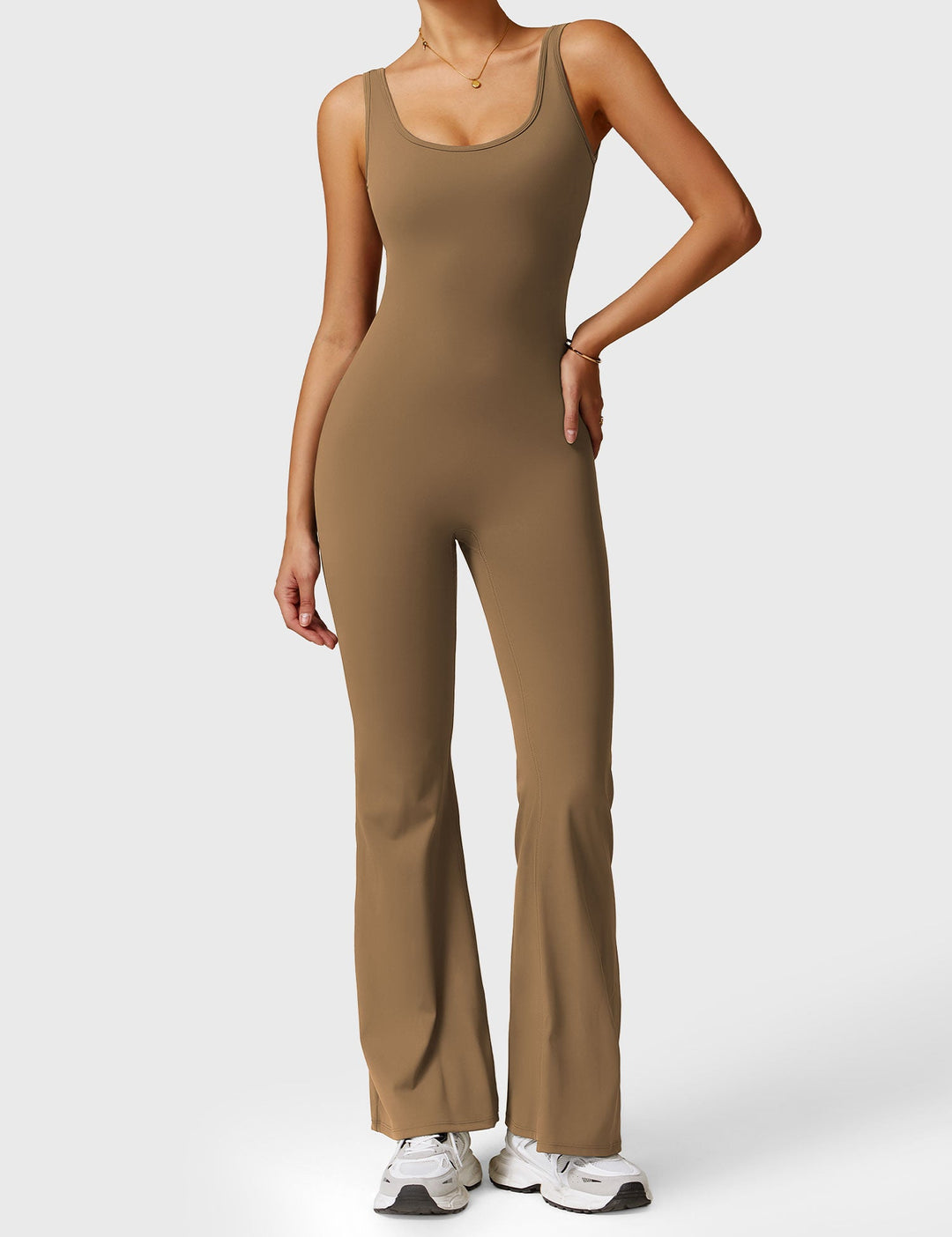 LULA™ | V-Waist Flared Jumpsuit with Pockets