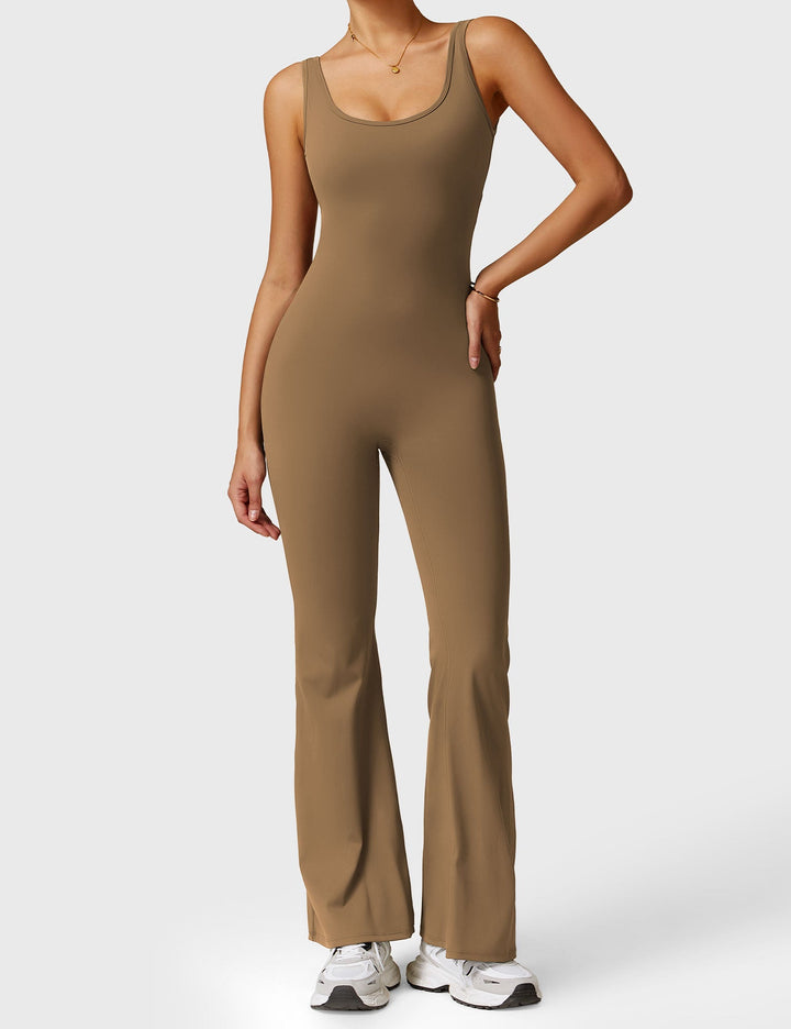 LULA™ | V-Waist Flared Jumpsuit with Pockets