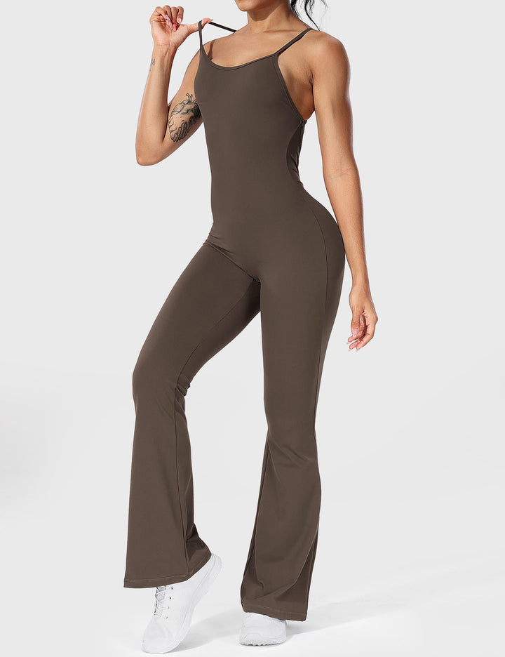 BRUNA™ | V-Back Cross Flared Jumpsuit
