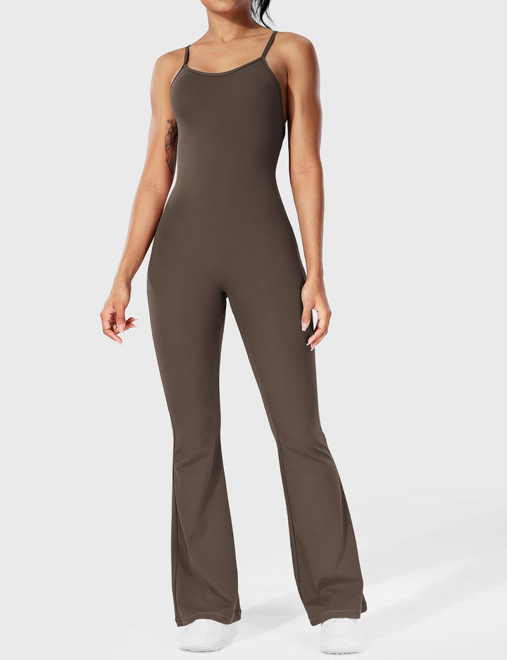 BRUNA™ | V-Back Cross Flared Jumpsuit