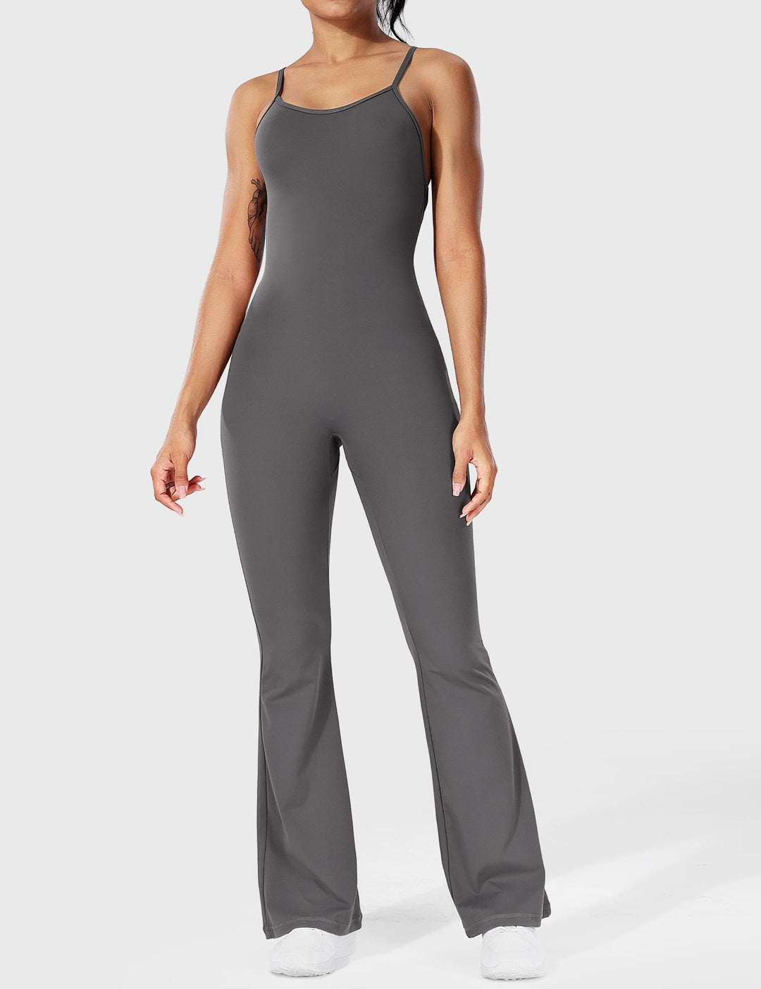 BRUNA™ | V-Back Cross Flared Jumpsuit