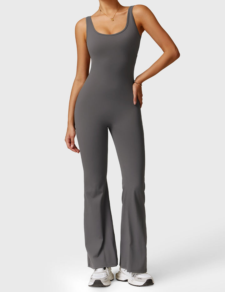 LULA™ | V-Waist Flared Jumpsuit with Pockets
