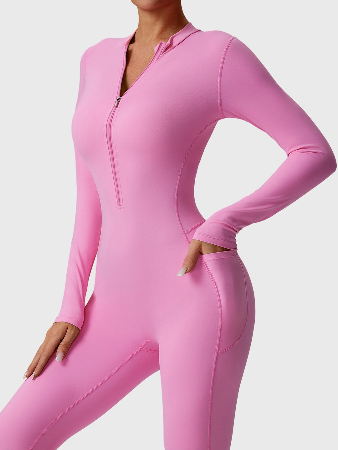 HELEN™ | Long Sleeve Zipper Flared Jumpsuit