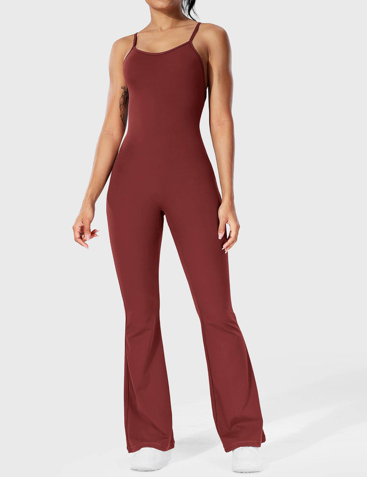 BRUNA™ | V-Back Cross Flared Jumpsuit