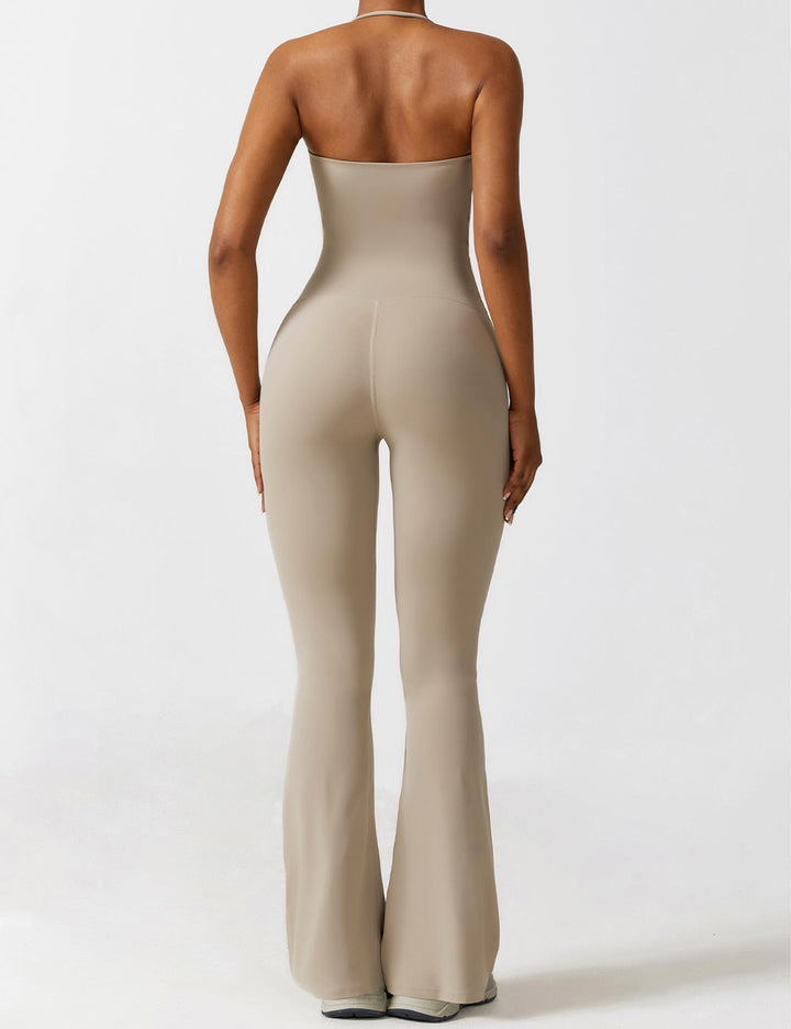 LIUZI™ | Halter Flared Jumpsuit