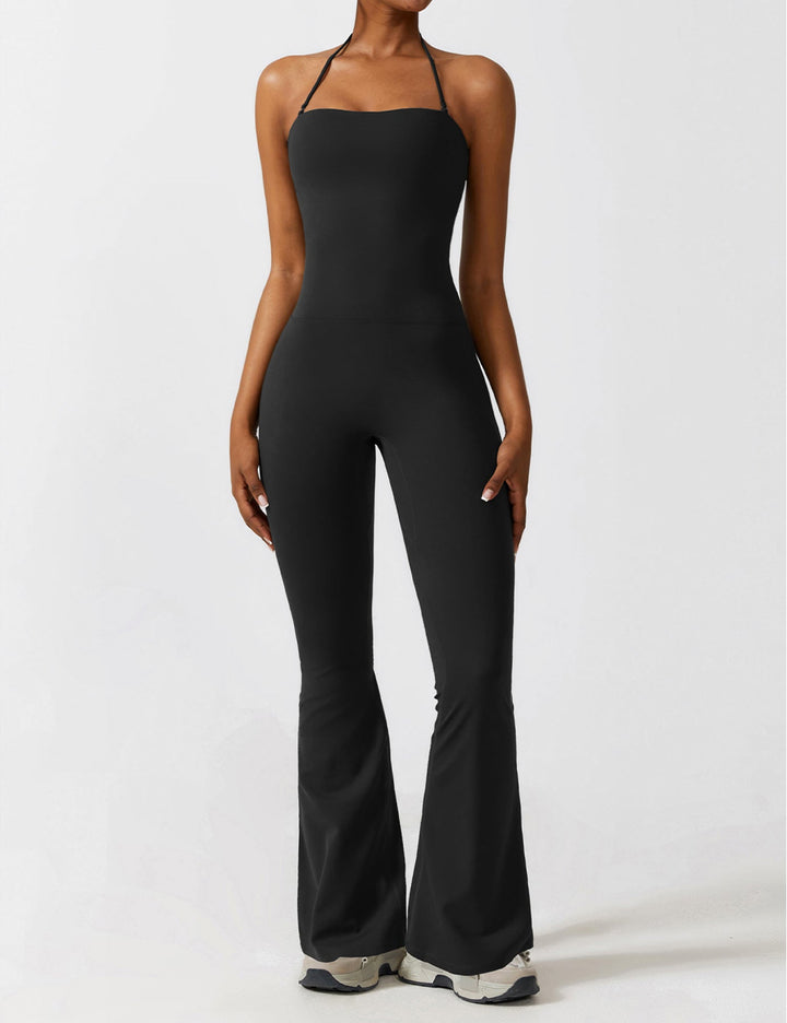 LIUZI™ | Halter Flared Jumpsuit