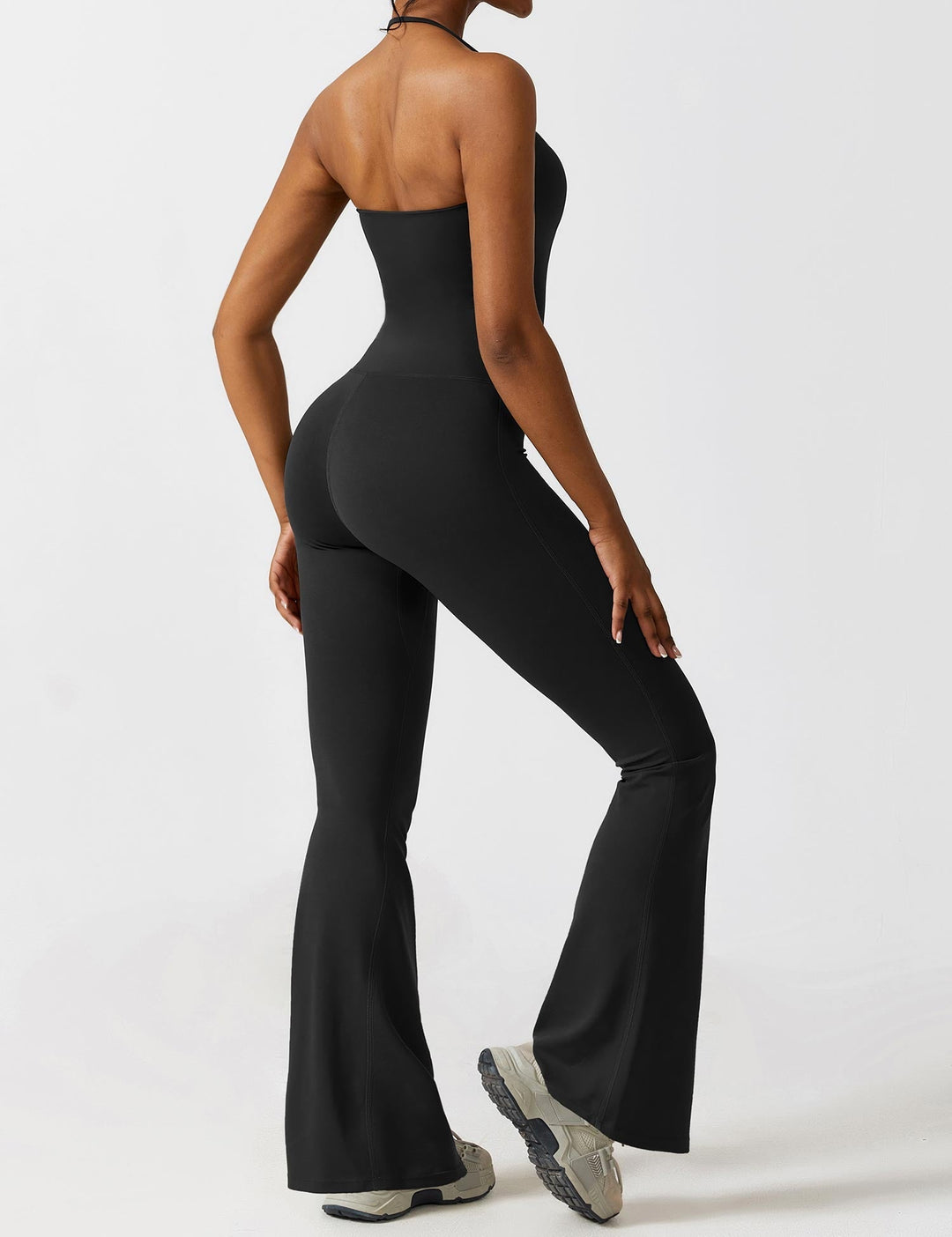 LIUZI™ | Halter Flared Jumpsuit