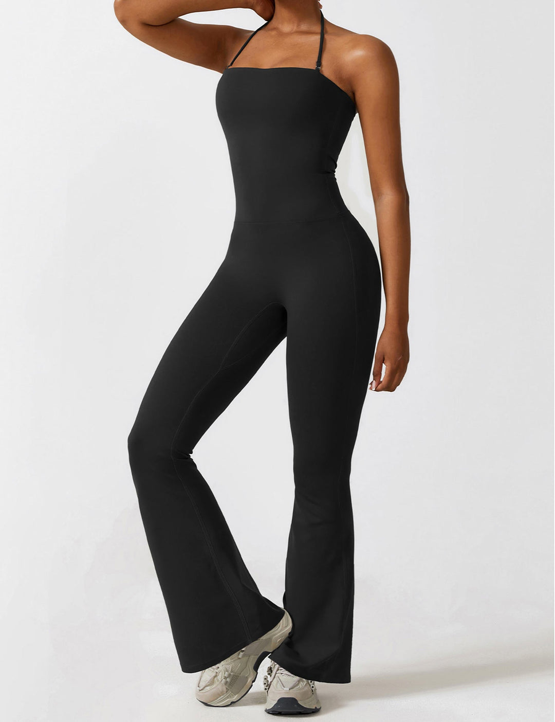 LIUZI™ | Halter Flared Jumpsuit