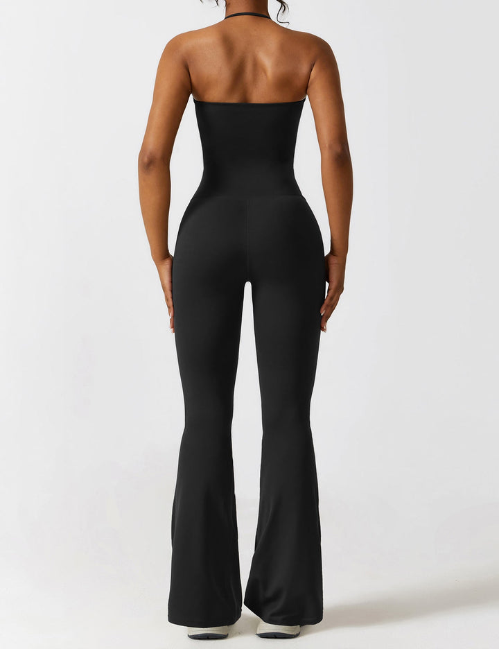 LIUZI™ | Halter Flared Jumpsuit