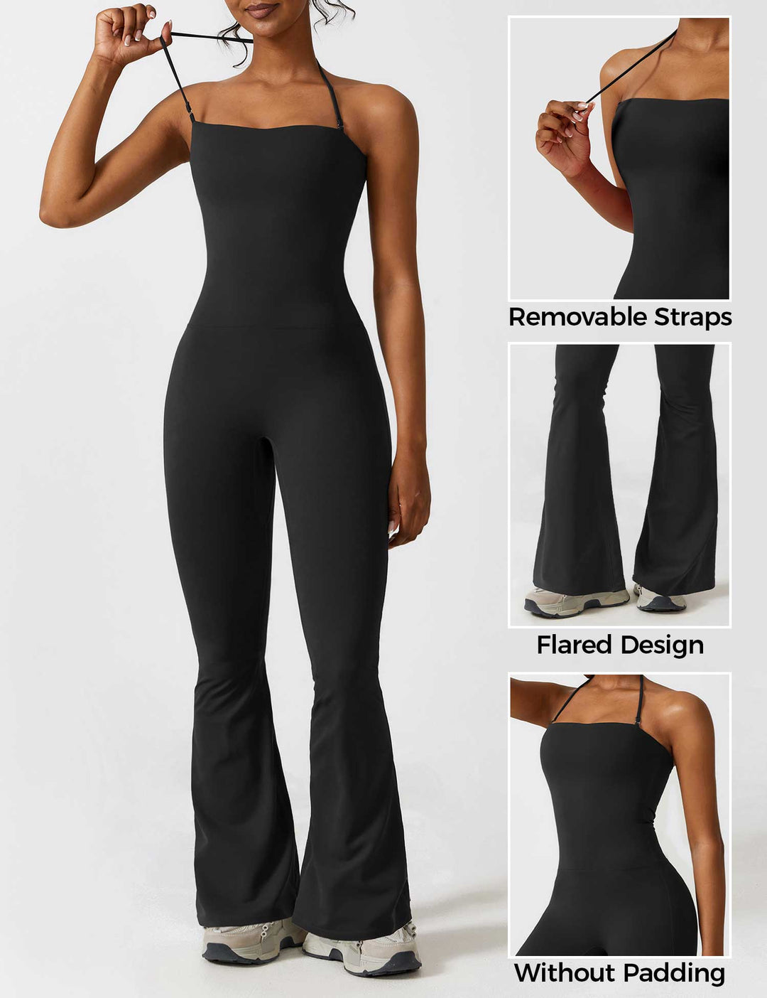 LIUZI™ | Halter Flared Jumpsuit