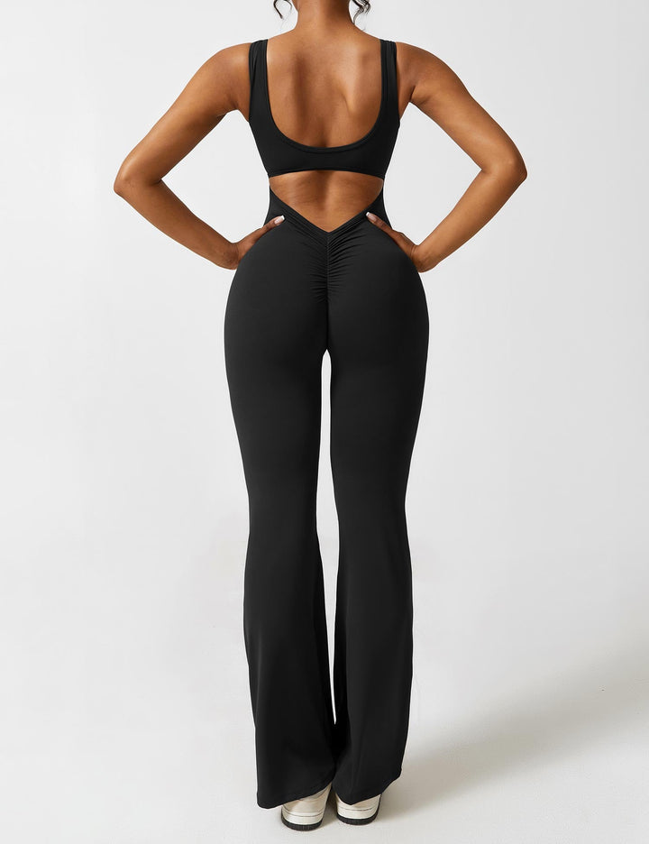 ALESSIA™ | V-Back Flared Jumpsuit