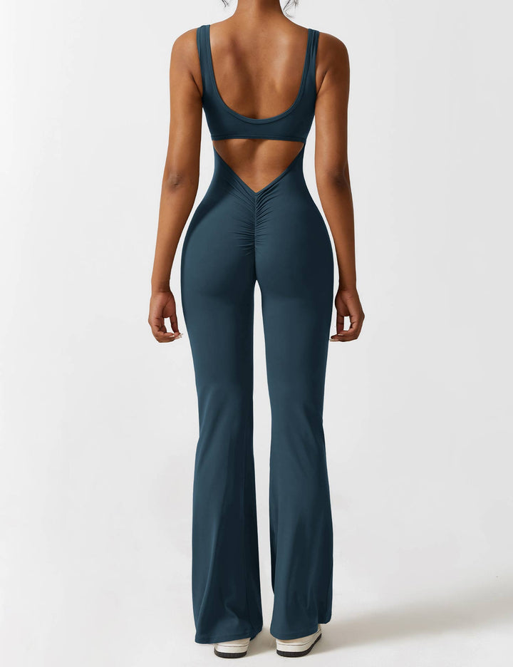 ALESSIA™ | V-Back Flared Jumpsuit