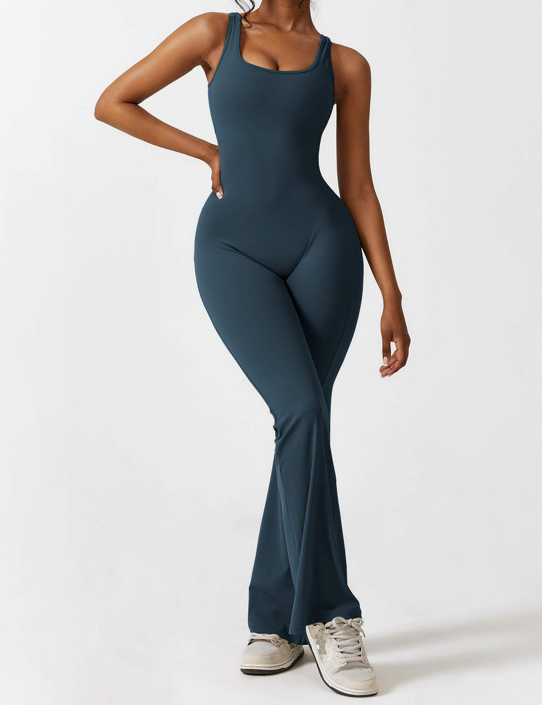 ALESSIA™ | V-Back Flared Jumpsuit