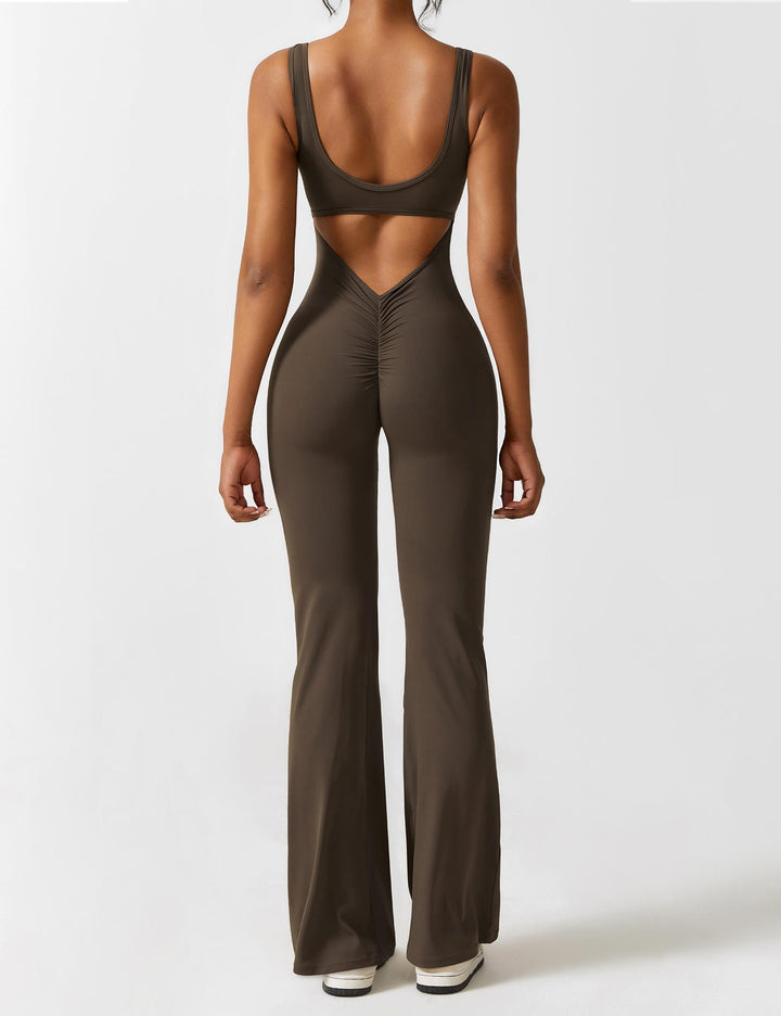 ALESSIA™ | V-Back Flared Jumpsuit