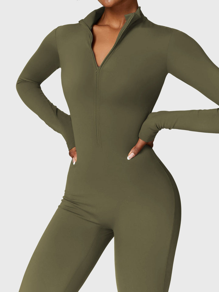 BELLE™ | Fleece Long Sleeve Zipper Jumpsuit