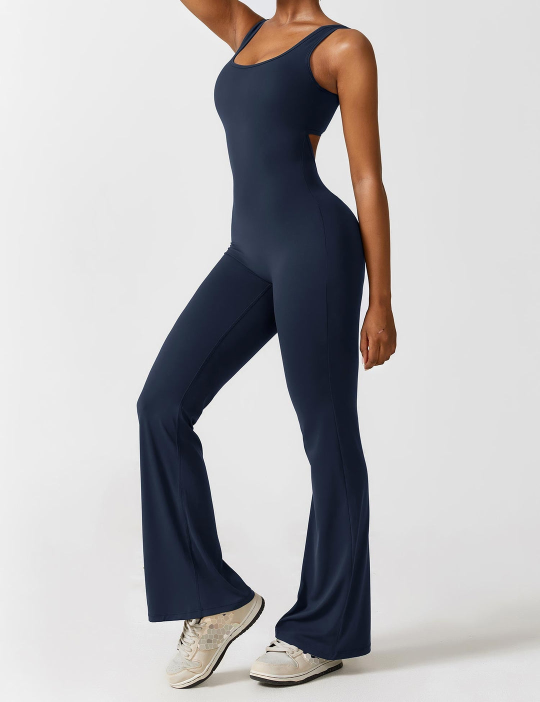 ALESSIA™ | V-Back Flared Jumpsuit