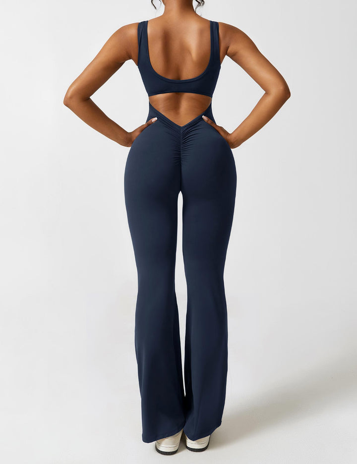 ALESSIA™ | V-Back Flared Jumpsuit