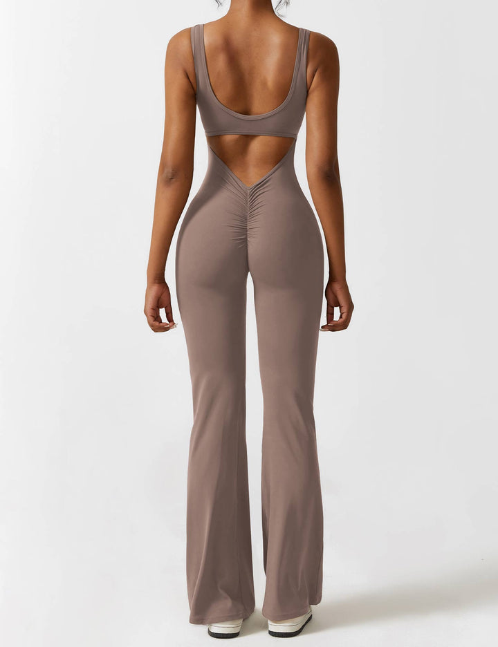 ALESSIA™ | V-Back Flared Jumpsuit