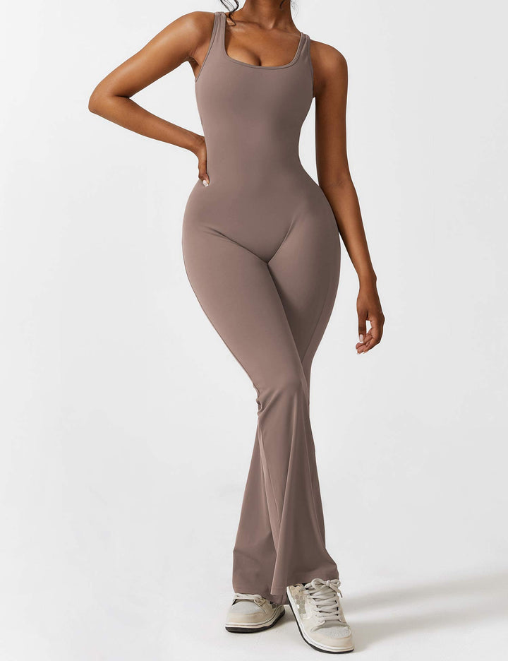 ALESSIA™ | V-Back Flared Jumpsuit